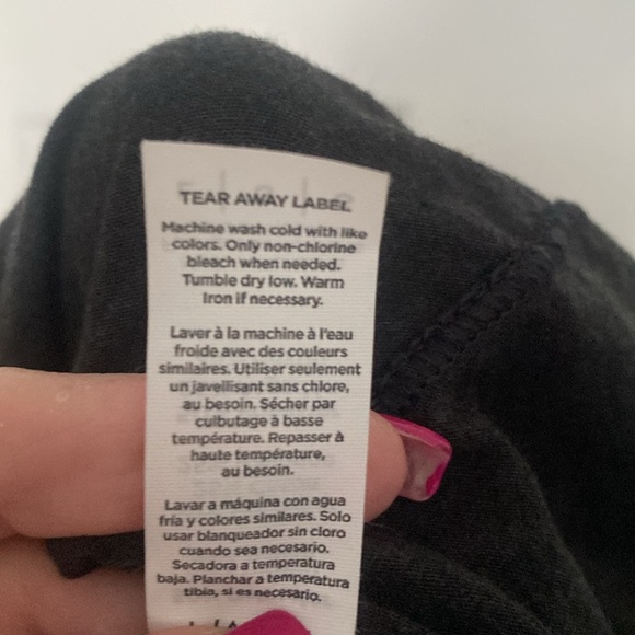 Charcoal Dark Gray Heather Lightweight Cardigan Dog Paw Print Wings Sz L NWOT - Picture 9 of 9